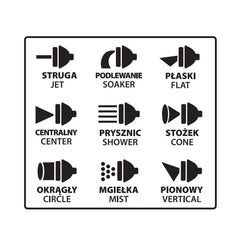 Pistol pentru stropit cu 9 functi QUICK STOP 1/2''