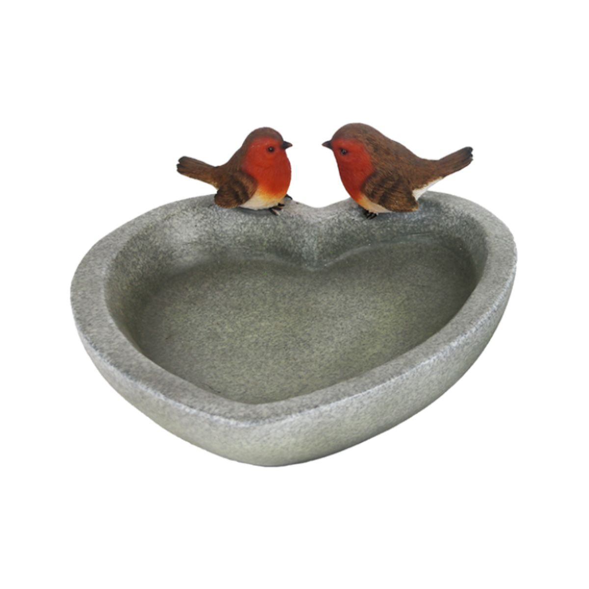 Adapatoare pentru pasari gri/rosu din polirasina 21 cm Heart Esschert Design, 1, hectarul.ro