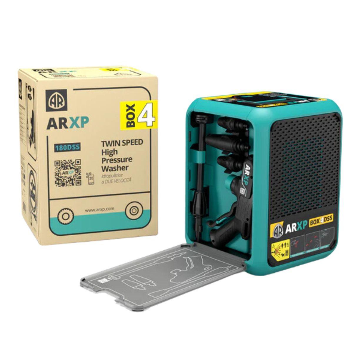 Aparat pentru spalare cu presiune, ULTRA-PORTABIL, ARXP BOX4, 2,5 KW, 180 bar, 500 l/h, 1, hectarul.ro
