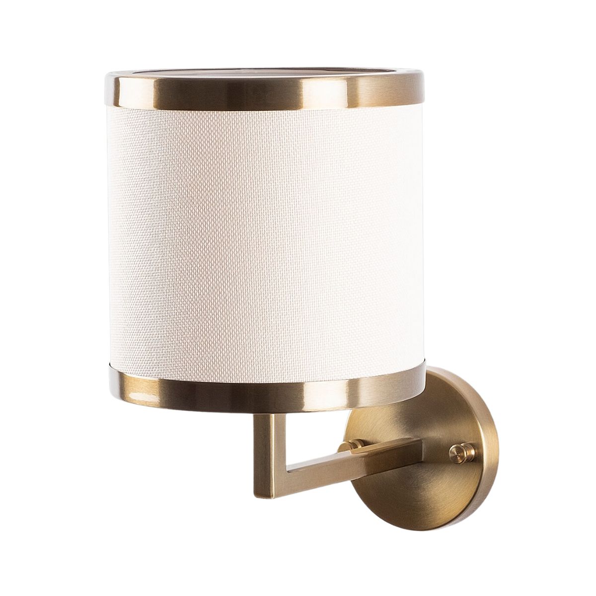 Aplica alb/auriu din metal si textil Ø18 cm Way, 1, hectarul.ro