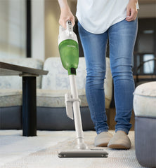 Aspirator vertical Makita cu acumulator incorporat 12V 2,0Ah, alb/verde