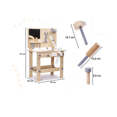 Atelier cu instrumente de lemn pentru copii, 67 cm