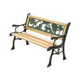 Hectarul - Banca de gradina MINI JUMANJI, metal/lemn, 82 x 39 x 50 cm