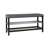 Hectarul - Bancheta cu suport pentru incaltaminte 100 cm, din poliester, lemn si otel Padova House Nordic