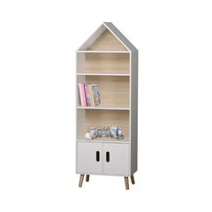 Biblioteca copii design casuta gri din MDF 147 cm Dream JudyWild