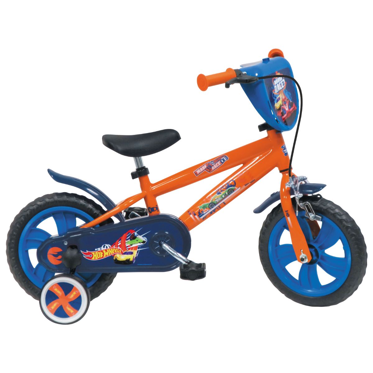 Bicicleta pentru copii cu roti ajutatoare 12'' HOT WHEELS, 1, hectarul.ro