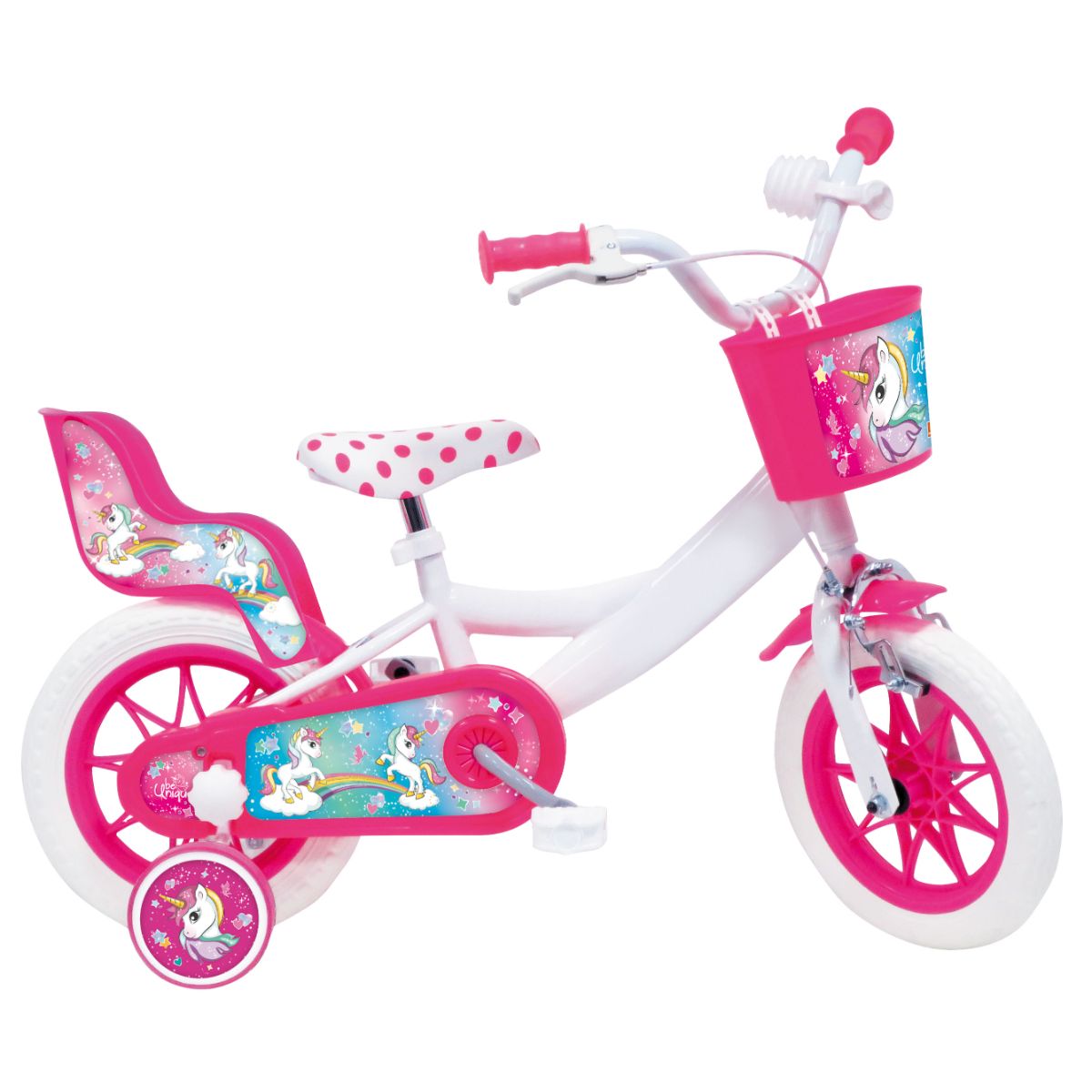 Bicicleta pentru copii cu roti ajutatoare 12'' UNICORN DELUXE, 1, hectarul.ro