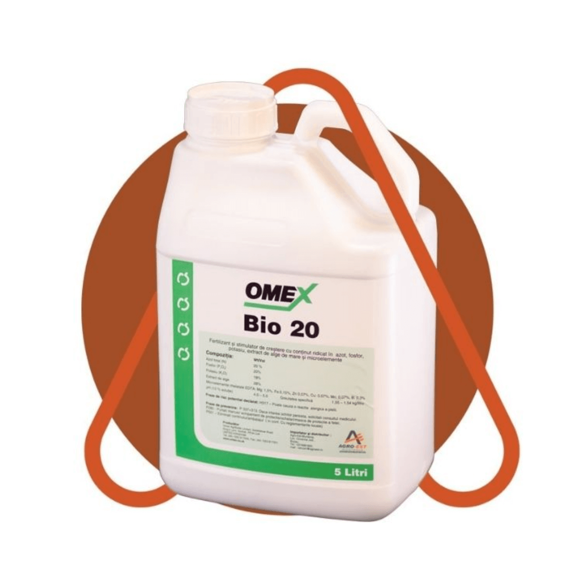 Biostimulator cu extract de alge si NPK Omex Bio 20, 5L, 1, hectarul.ro