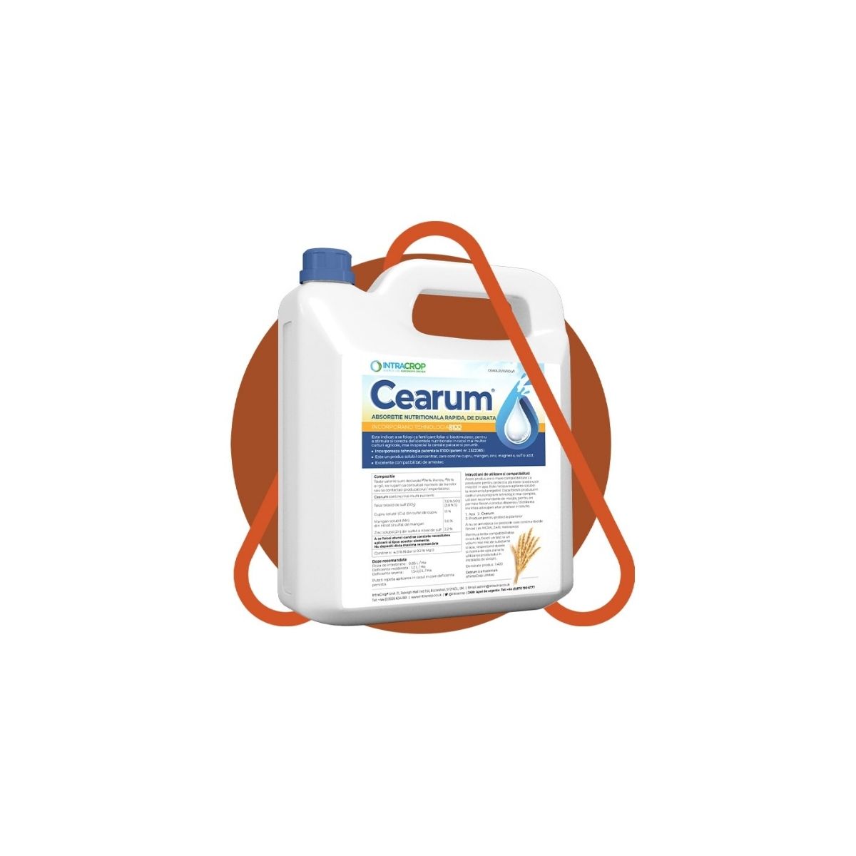 Biostimulator cu sulf, cupru, mangan si magneziu Cearum 10 L, 1, hectarul.ro