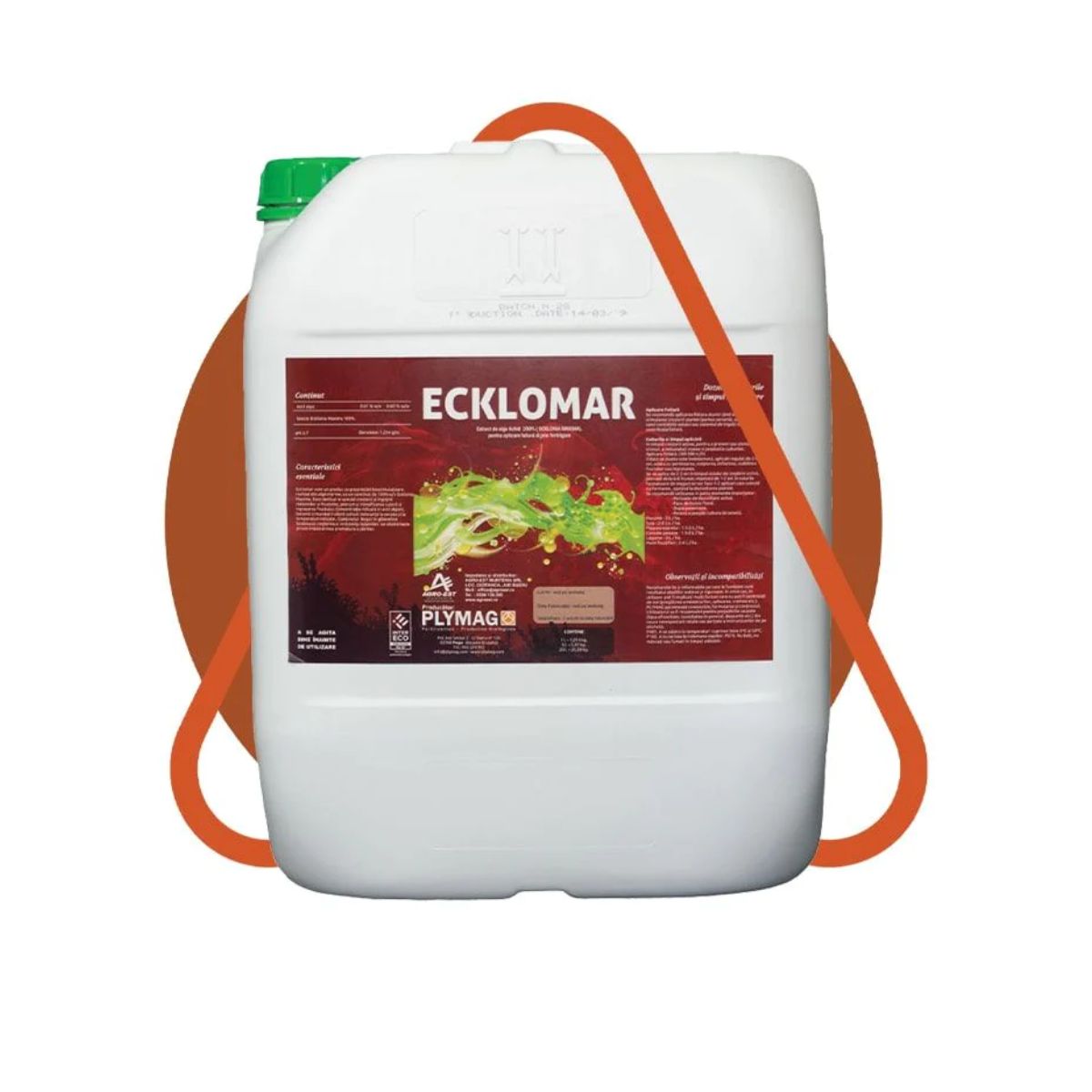 Biostimulator ecologic cu extract de alge 92% Ecklomar, 20L, 1, hectarul.ro