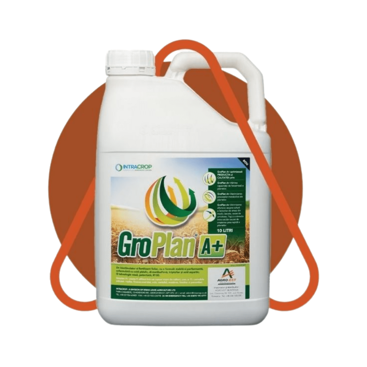 Biostimulator GroPlan A Plus, 10 L, 1, hectarul.ro