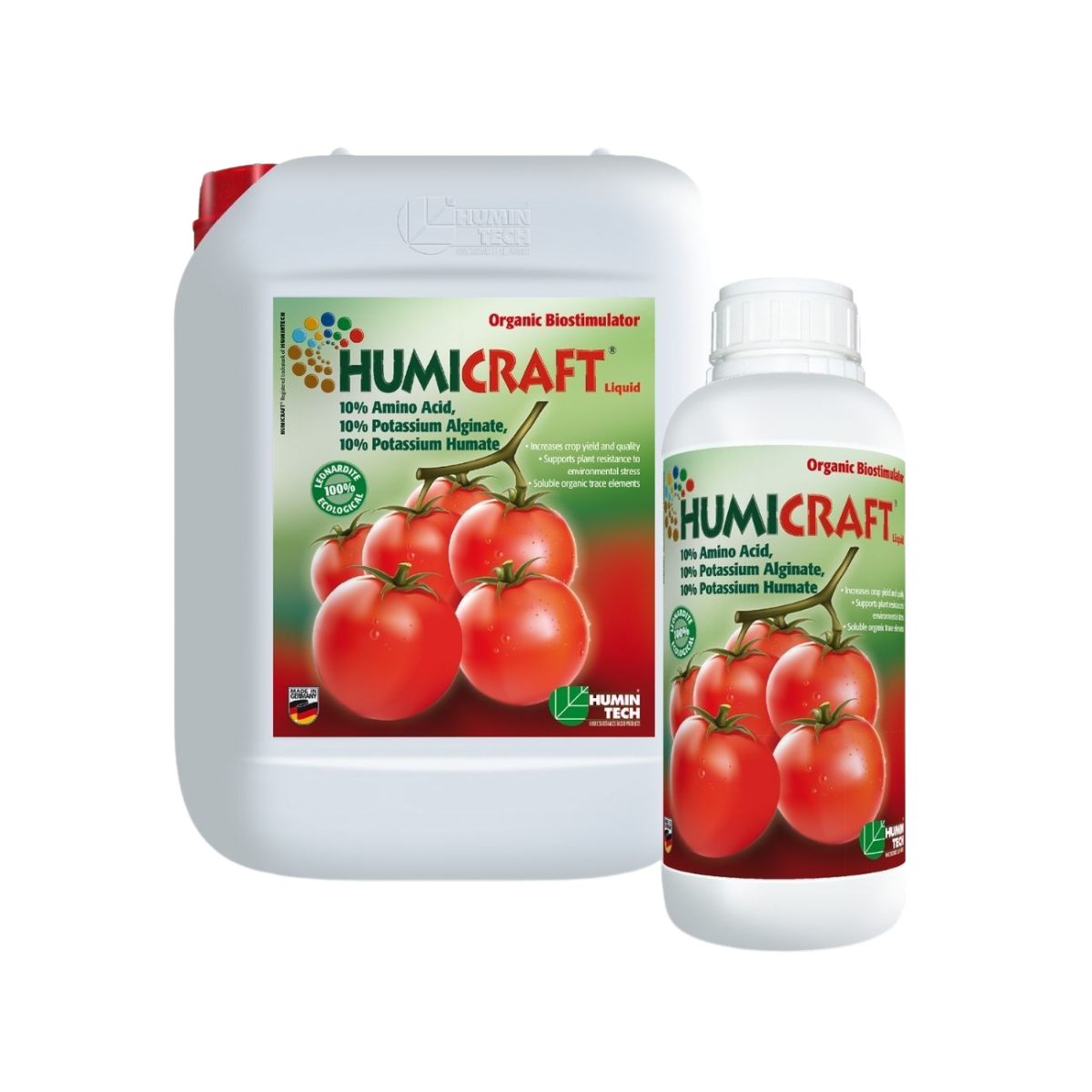 Biostimulator organic lichid pe baza de potasiu HUMICRAFT 20 litri, 1, hectarul.ro