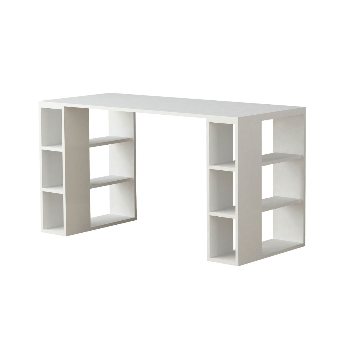 Birou alb din PAL melaminat 140 cm Colmar Decortie, 1, hectarul.ro