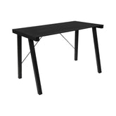 Hectarul - Birou negru din sticla mata si otel, 125 x 65 cm, Typhoon Actona