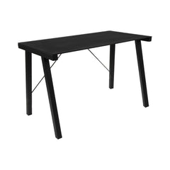 Birou negru din sticla mata si otel, 125 x 65 cm, Typhoon Actona