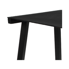 Birou negru din sticla mata si otel, 125 x 65 cm, Typhoon Actona