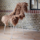 Hectarul - Blana naturala de oaie Tibetana, 90x110 cm, culoare Caramel