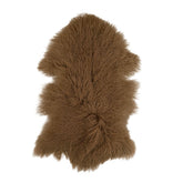 Hectarul - Blana naturala de oaie tibetana XL (90-110 cm), colorata caramel