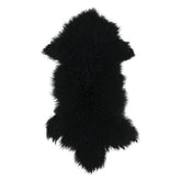 Hectarul - Blana naturala de oaie Tibetana, XL (90-110 cm), colorata Negru