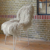 Hectarul - Blana naturala de oaie Tibetana, 90x110 cm, culoare Nisip