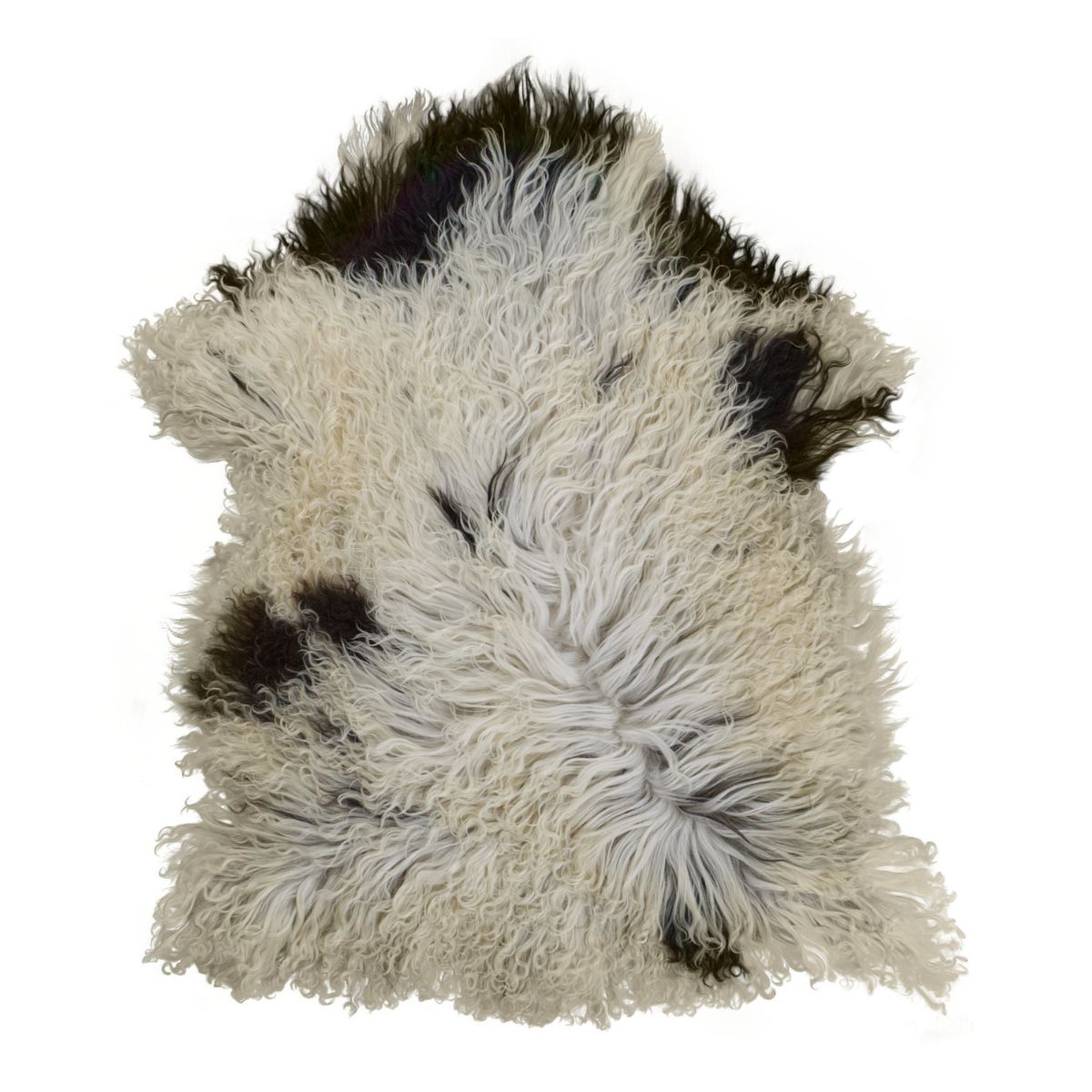 Blana naturala de oaie tibetana creata, 100x110 cm, culoare maro, 1, hectarul.ro