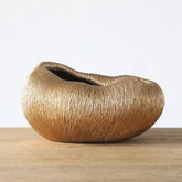 Hectarul - Bol decorativ auriu din polirasina 33x25x17.5 cm Yazhi