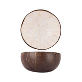 Hectarul - Bol din cocos Ø14 x 6 cm maro/crem Cocos Brown mosaic Star Noya