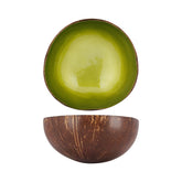 Hectarul - Bol din cocos Ø14 x 6 cm maro/verde Cocos Metallic Lime Noya