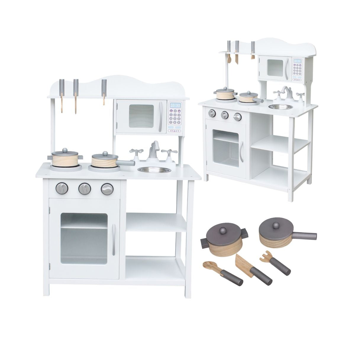 Bucatarie din lemn MDF pentru copii cu accesorii 85cm, 1, hectarul.ro