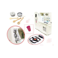 Bucatarie din lemn pentru copii cu accesorii, LED, XXL, MDF 103cm x 33.5cm x 98.5cm