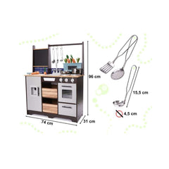 Bucatarie din lemn pentru copii cu accesorii, MDF, LOFT XXL, 74 x 31 x 96 cm