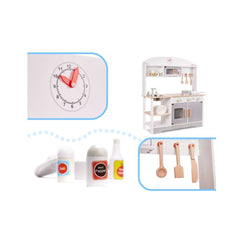 Bucatarie din lemn pentru copii cu accesorii MODERN CLASSIC, MDF, 68 x 25.5 x 82 cm