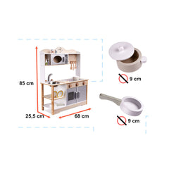 Bucatarie din lemn pentru copii din MDF cu accesorii, LULILO