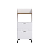 Hectarul - Bufet alb / maro stejar 136x60x36 cm Gorki Decortie