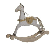 Calut leganator din lemn, ALB/AURIU, 21Χ5Χ18 cm