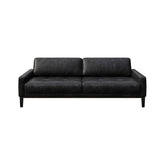 Hectarul - Canapea 3 locuri negru-vintage piele naturala Musso Tufted Mesonica