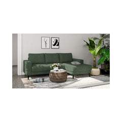 Canapea 3 locuri tip coltar verde padure dr textil Fynn Mesonica