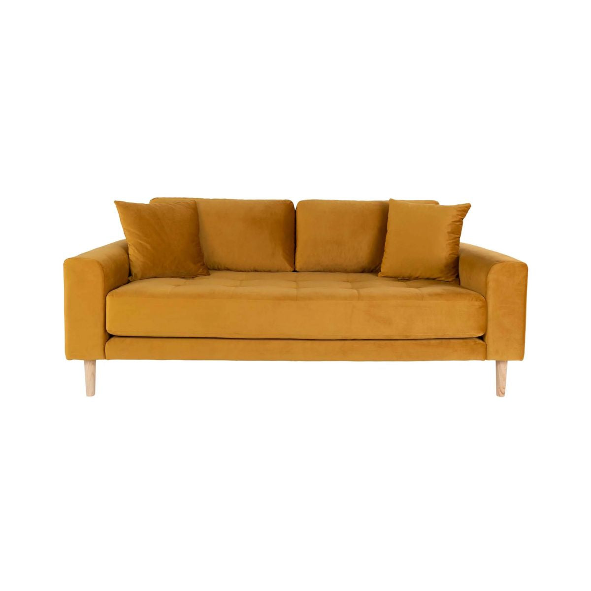 Canapea galben mustar din poliester 180 cm Lido House Nordic, 1, hectarul.ro
