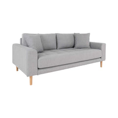 Canapea gri deschis din poliester 180 cm Lido House Nordic