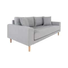 Canapea gri deschis din poliester 180 cm Lido House Nordic