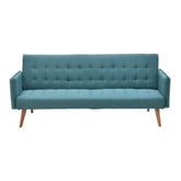 Hectarul - Canapea extensibila Inart, din lemn de brad si textil, 178Xx85x80 cm, turcoaz