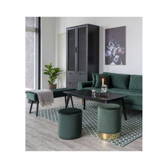 Canapea verde din catifea poliester 180 cm Lido House Nordic
