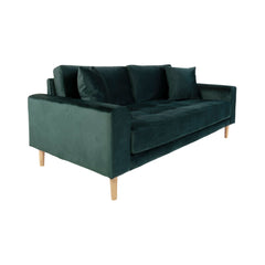 Canapea verde din catifea poliester 180 cm Lido House Nordic