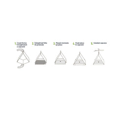 Capcana Delta pentru viermele marului (Cydia), lipicioasa cu feromoni, set 5+5