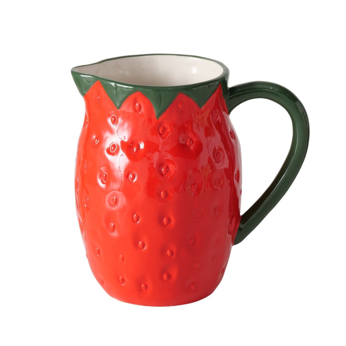 Carafa rosu/verde din portelan 1200 ml Strawberry Boltze, 1, hectarul.ro