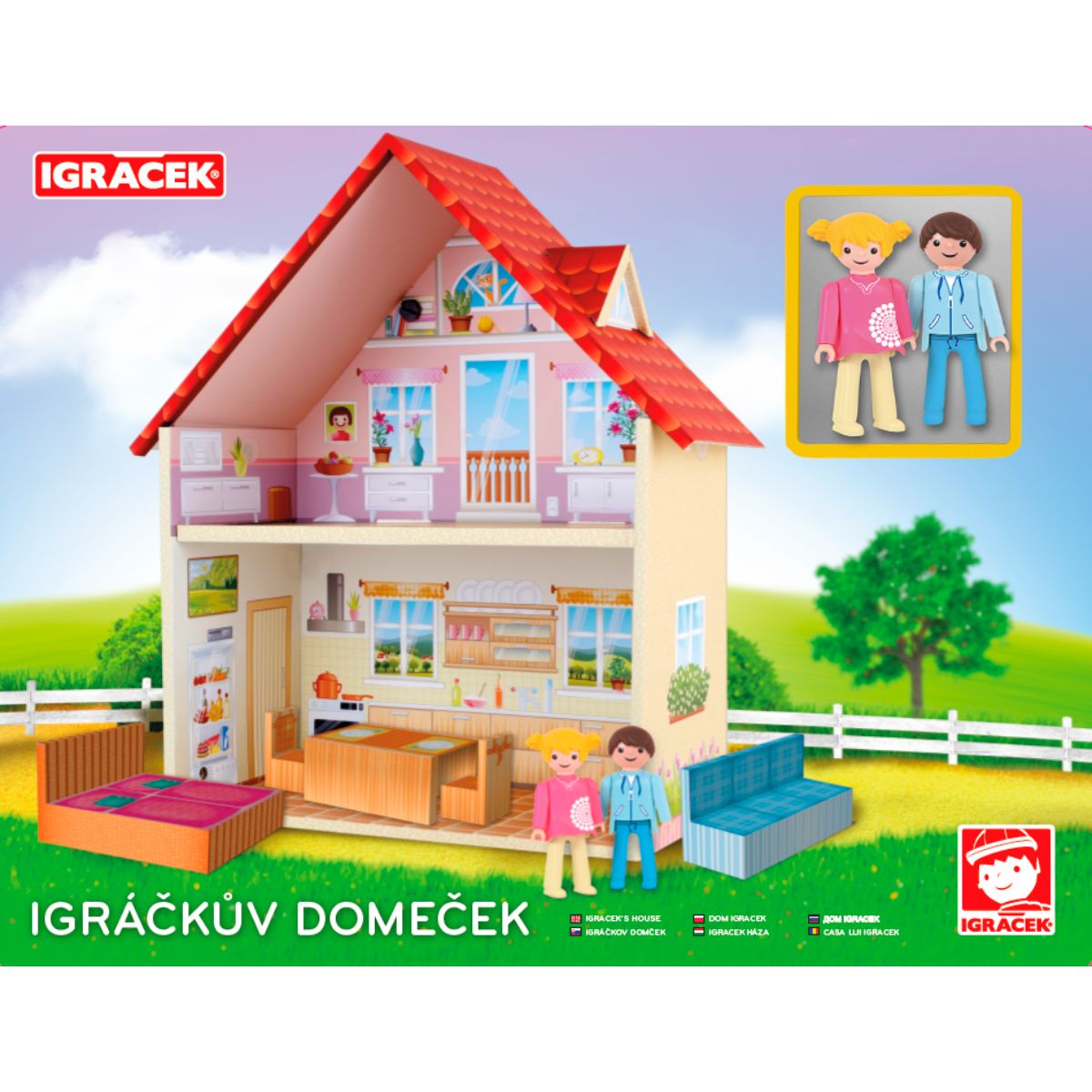 Casa de jucarie cu 2 etaje si 2 figurine Pokeeto, 1, hectarul.ro