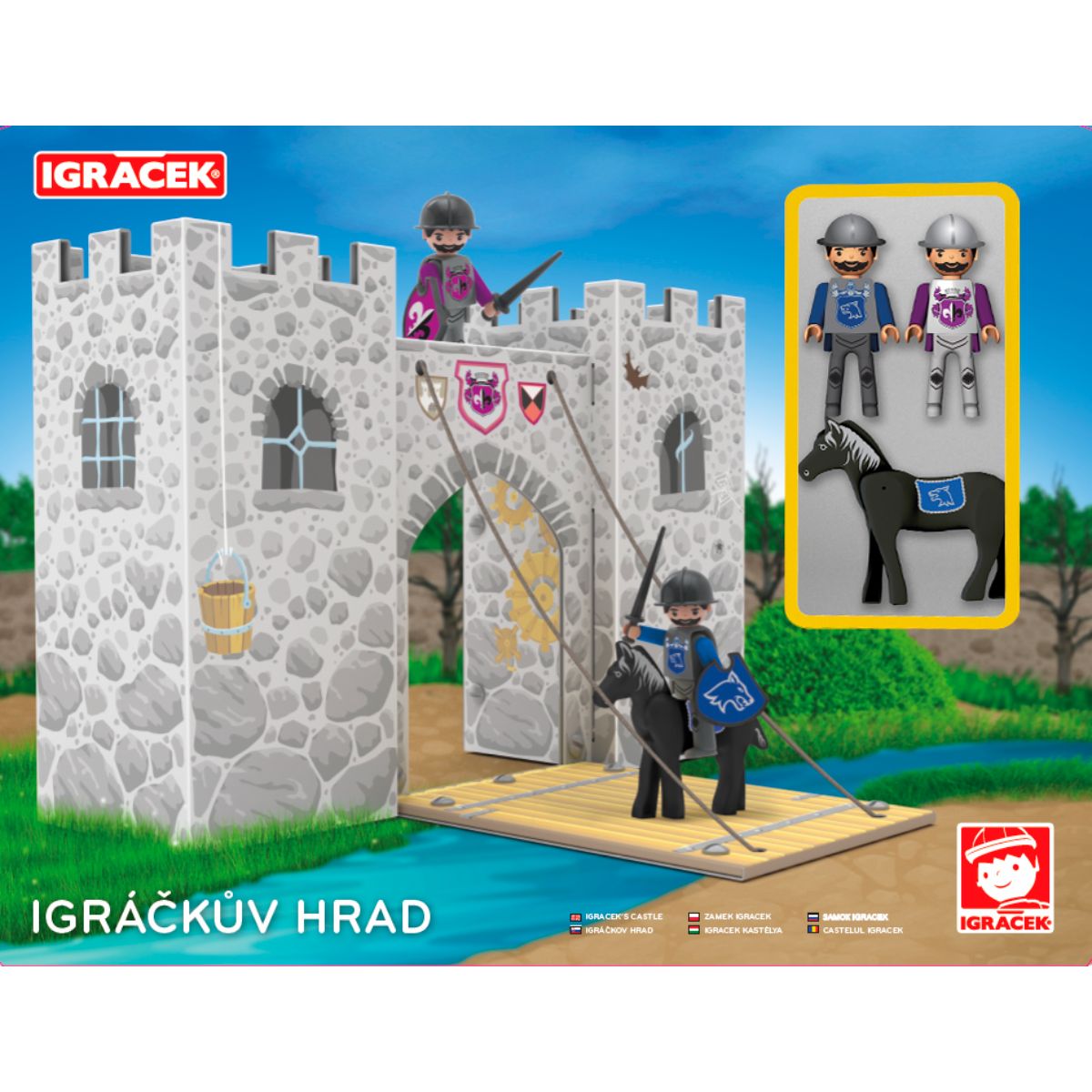 Castel de jucarie cu 2 cavaleri Pokeeto, 1, hectarul.ro