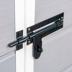 Casuta de gradina- magazie de unelte gri, din PP dublu strat de 12 mm, 134 x 102,5 x 204 cm