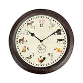 Hectarul - Ceas de perete din polipropilena si PVC Farm animal sounds Esschert Design