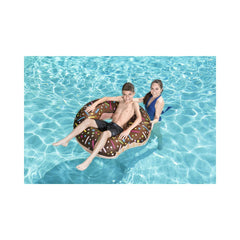 Colac gonflabil in forma de gogoasa, maro, PVC, 107cm